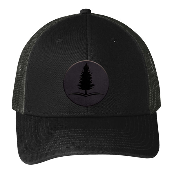 Pinecrest Leather Patch Hat Black | Fitted Thumbnail